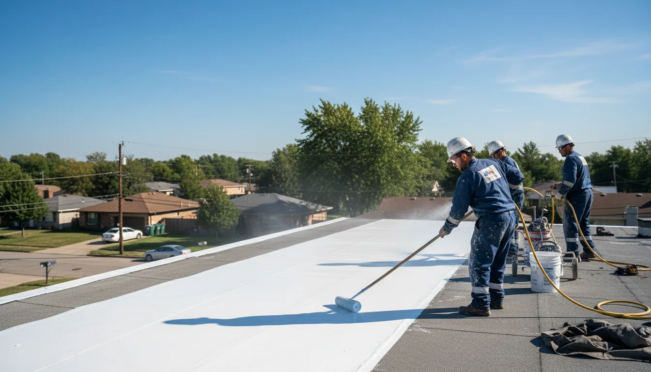 Commercial roof coating in Astoria, IL near me